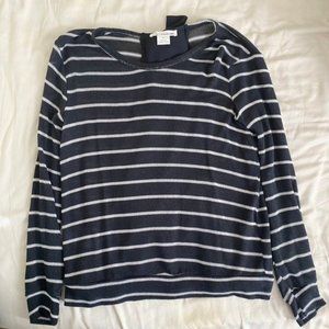 Anthropologie Grey Striped Sweater